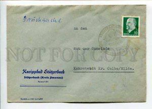 421604 EAST GERMANY GDR 1963 year Stutzerbach glassindustry real posted COVER