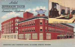 Postcard Hotel Jefferson Davis Anniston Alabama