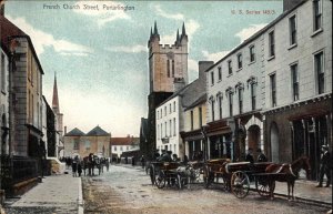 Portarlington Ireland French Church Street c1910 Vintage Postcard