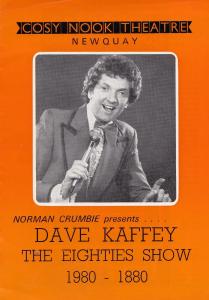 Dave Kaffey The New Faces The Eighties 80s Show Newquay Theatre Programme