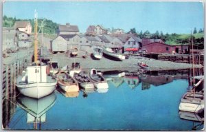 Petite Riviere Aux Renards P. Q. Canada Gaspe Fishing Village Peninsula Postcard