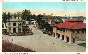 Vintage Postcard Cristobal Canal Zone Connects Island to Mainland Colón Panama