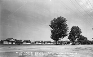 Old Orchard Beach ME Mills Cabins US 1 West Scarboro ME Real Photo Postcard