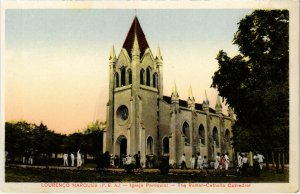 PC CPA MOZAMBIQUE, LOURENCO MARQUES, IGREJA PAROQUIAL, POSTCARD (b20794)