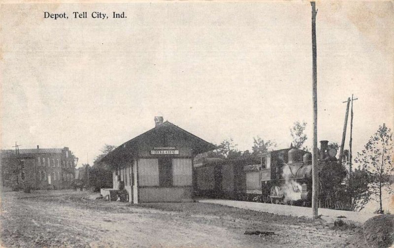 Tell City Indiana Train Station Vintage Postcard AA23877