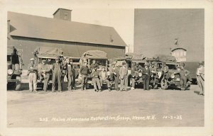 Keene NH Maine Hurricane Restoration Group Real Photo Postcard