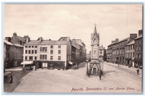 Penrith Australia Postcard Devonshire St. and Market Place c1910 Antique