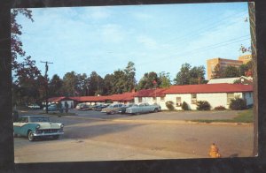 DURHAM NORTH CAROLINA EL RANCHO MOTEL VINTAGE ADVERTISING POSTCARD OLD CARS