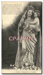 Old Postcard Larmor Statue N D Larmor Virgin and Child