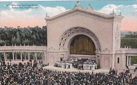 California San Diego Afternoon Pipe Organ Recital Balboa Park