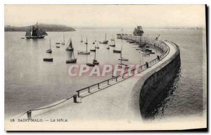 Old Postcard Saint Malo Le Mole