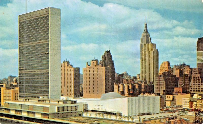 NEW YORK CITY-UNITED NATIONS-LOT OF 4 POSTCARDS 1960s