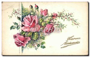 Old Postcard Fantasy Flowers