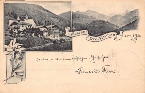 Germany 1896 Gruss aus Dreickirchen Edelweiss postcard B999
