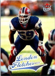 2004 Fleer Football Card London Fletcher Buffalo Bills sk9376