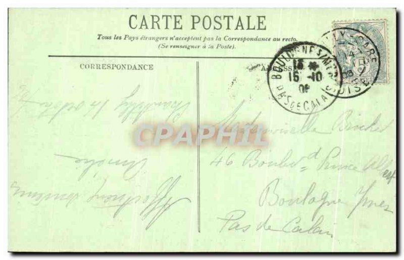 Old Postcard Chantilly Castle View in the Park