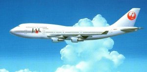 Vintage Postcard JAL Japan Airlines Boeing 747-400 Unposted