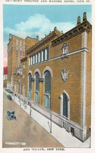 Roxy Theater and Manger Hotel, 50th St. & 7th, New York, Early Postcard, Unused 