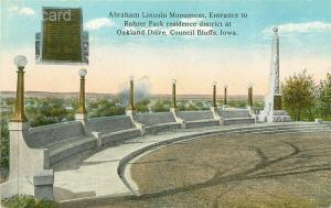 IA, Council Bluffs, Iowa, Abraham Lincoln Monument, J.F. McLaughlin No. A-37243