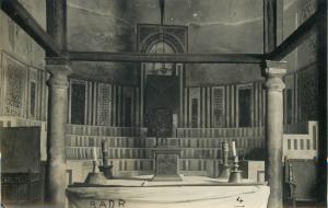 Lot 5 early real photo postcards church interiors to identify