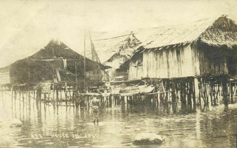 philippines, JOLO, Native Stilt Houses (1910s) RPPC Postcard