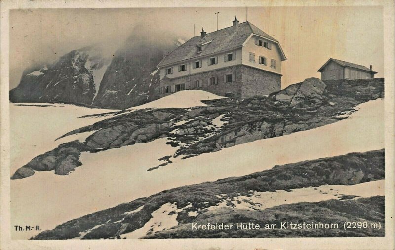 KREFELDER HUTTE am KITZSTEINHORN (2290m)1926 PHOTO POSTCARD