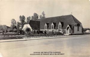 Detroit Michigan~Shrine of the Little Flower~Woodward & Twelve Mile Road~RPPC