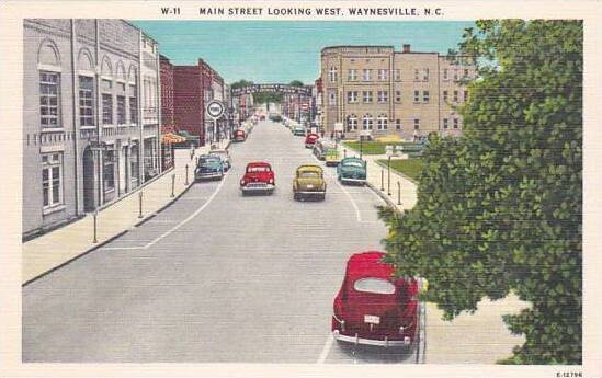 North Carolina Waynesville Main Street Looking West