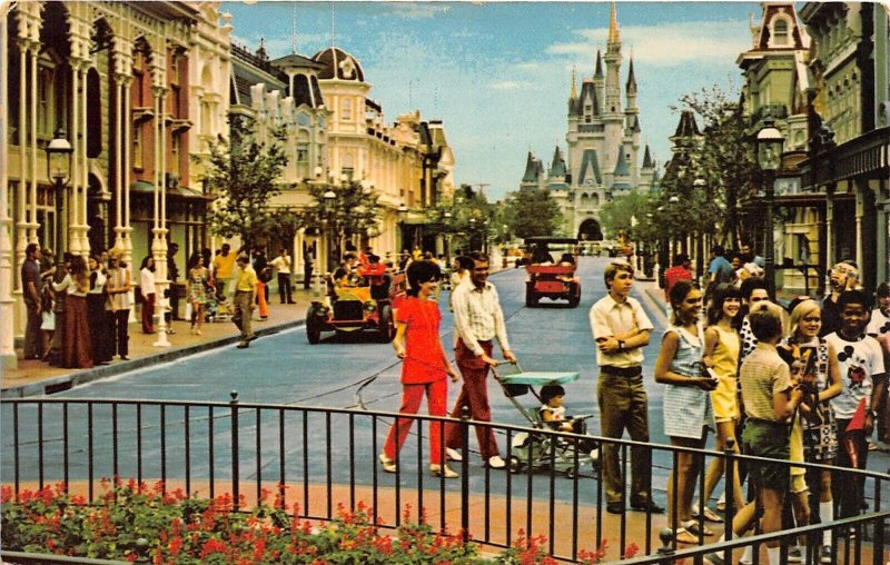 DISNEY WORLD Orlando Florida 1960-70s Postcard Main Street USA