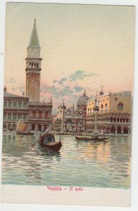 P2484, old art postcard italy venezia ji molo venice unused