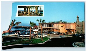 The Lighthouse Restaurant On Oceanfront Cars Virginia Beach VA Vintage Postcard 