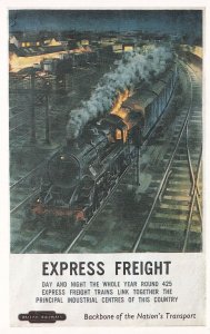 British Railways Express Freight Transport Poster Postcard