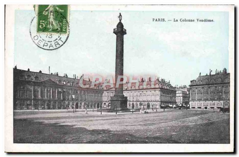 Old Postcard Paris Vendome Column