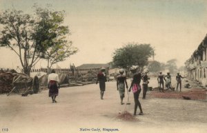 PC CPA SINGAPORE, NATIVE COOLY, Vintage Postcard (b19608)