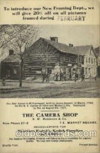 non postcard backing Camera Photography The Camera Sho Unused 