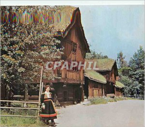 Postcard Modern Norwegian Folk Museum Oslo Old Farm Setesdal