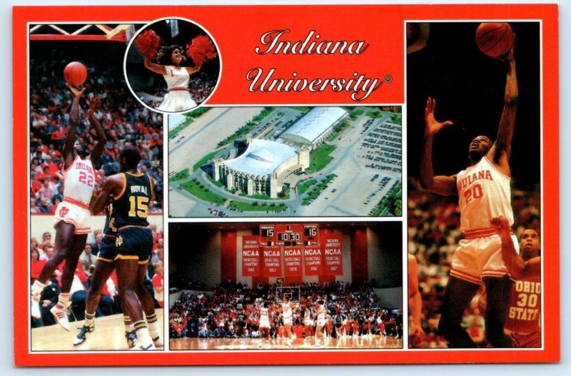 INDIANA UNIVERSITY, Bloomington IN ~ HOOSIERS BASKETBALL c1990s ~ 4x6 Postcard