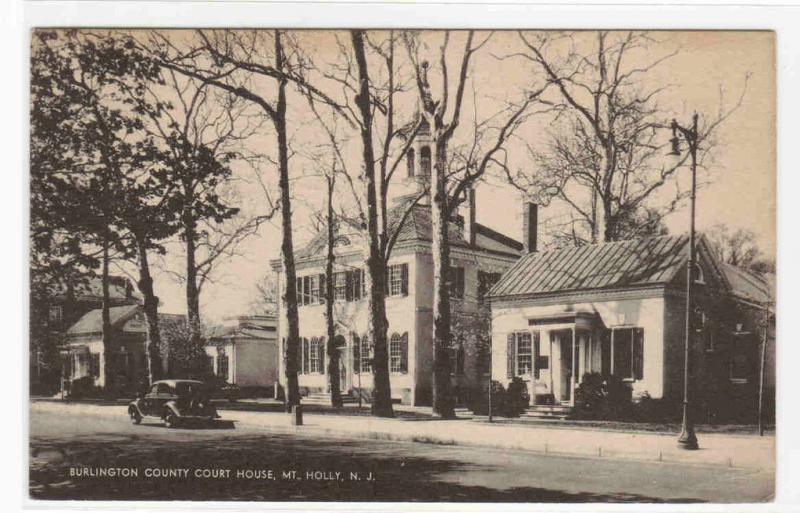 Court House Mt Holly New Jersey 1943 postcard