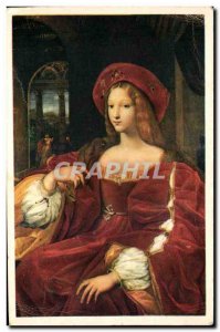 Old Postcard Louvre Museum Portrait of Jeanne d & # 39Aragon Raphael