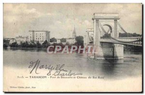 Old Postcard Tarascon Beaucaire Bridge and Chateau du Roi Rene