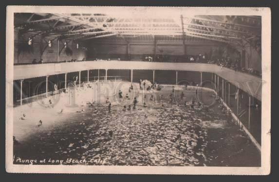 113491 Plunge at LONG BEACH Swimming Pool California Vintage