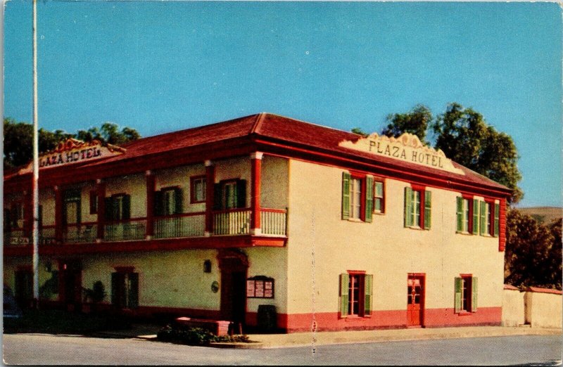 Vtg San Juan Batista California CA Plaza Hotel Postcard