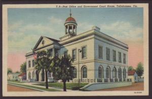 Post Office & Court House Tallahassee FL Postcard 4358