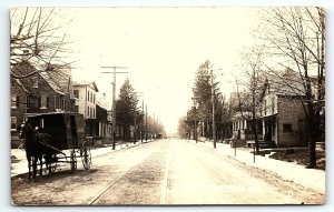 1916 RICHLANDTOWN PENNSYLVANIA STREET VIEW BAKERY WAGON RPPC POSTCARD P4293