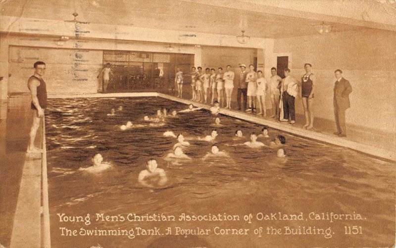 Oakland California YMCA Indoor Pool Antique Postcard KK2037