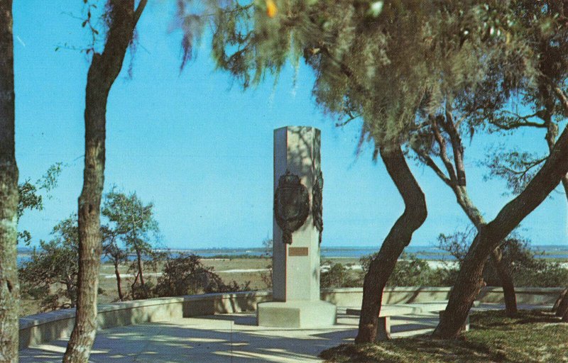 Postcard Ribault Marker And Overlook Caroline National Memorial Jacksonville FL