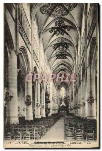 Old Postcard Lisieux Interior Cathedrale Saint Pierre