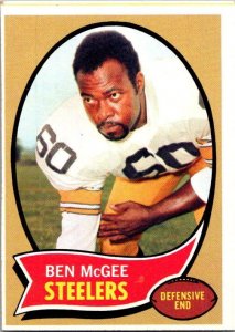 1970 Topps Football Card Ben McGee Pittsburgh Steelers sk21488