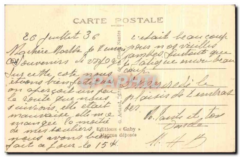 Old Postcard Brest Lighthouse has Portzic I & # 39Entree Gully