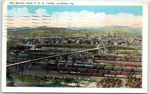 Postcard - Red Bridge Over P. R. R. Yards - Altoona, Pennsylvania